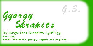 gyorgy skrapits business card